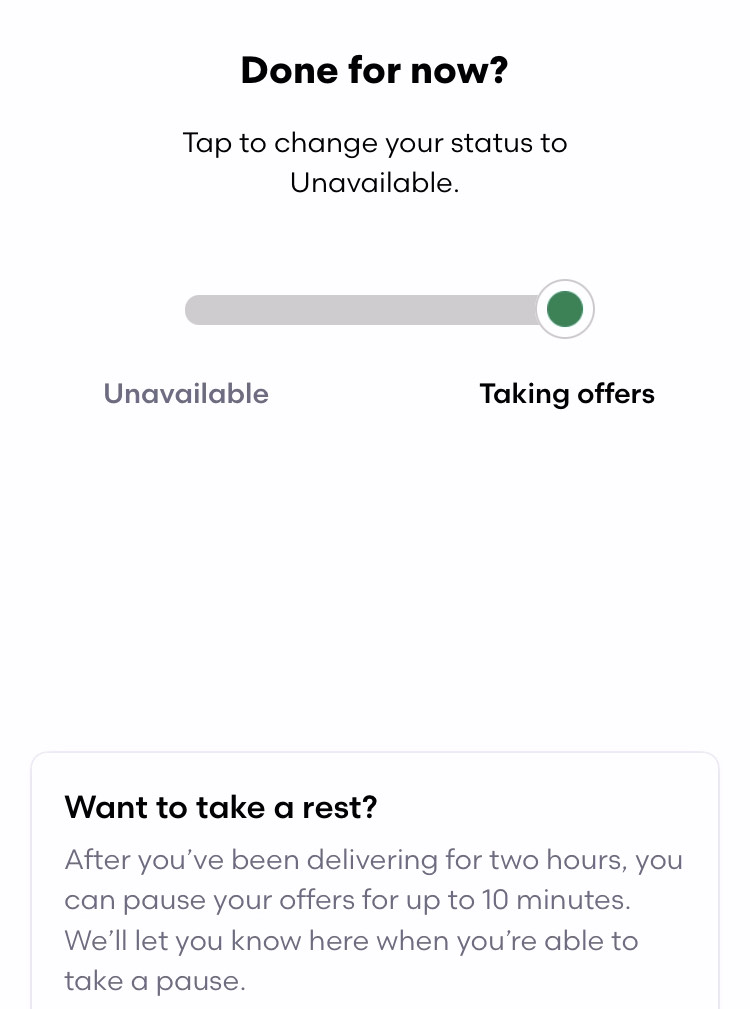Grubhub available button Grubhub available button