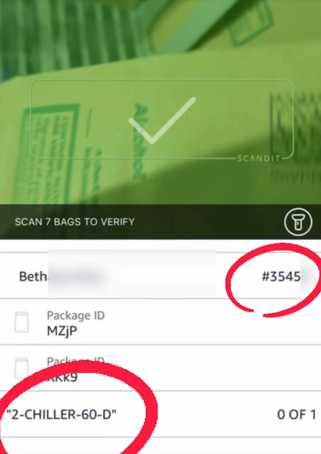 Amazon Flex at Whole Foods bag scan