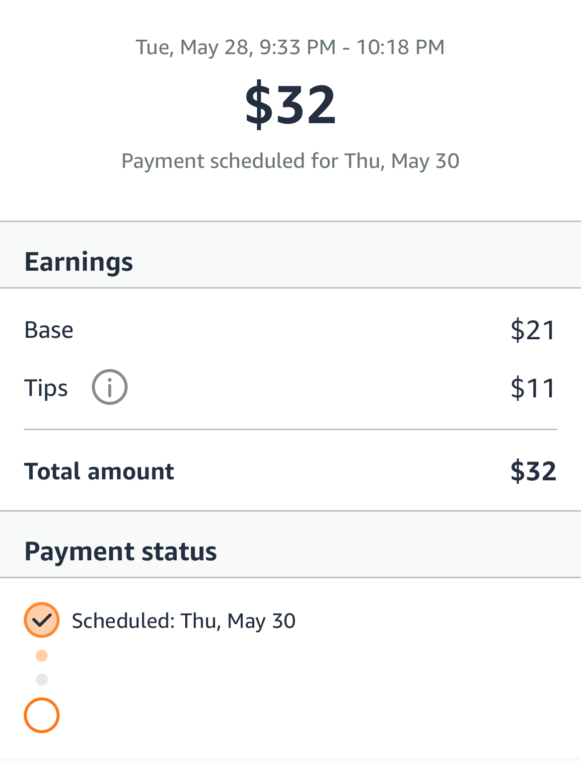 Amazon Flex pay with tips
