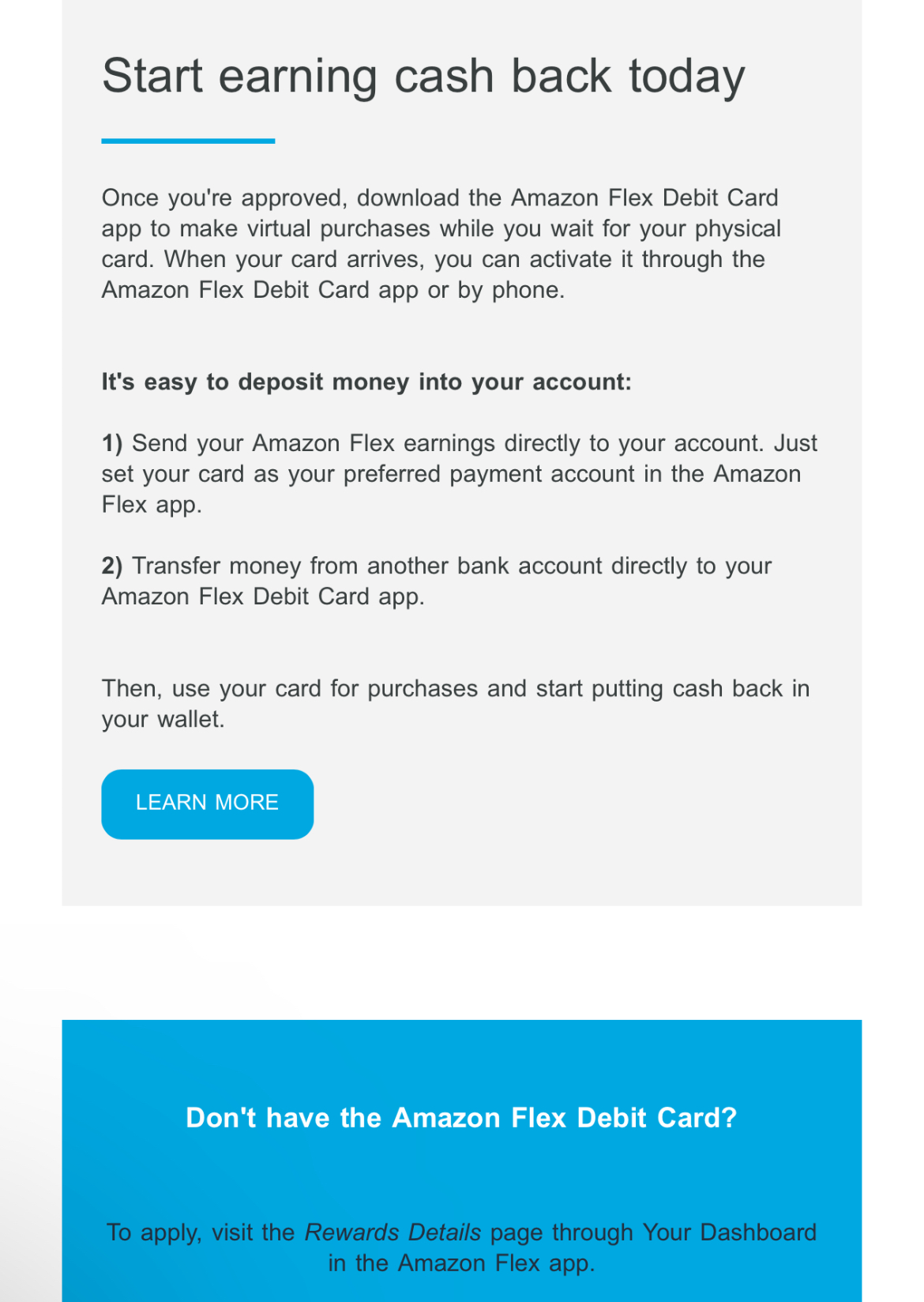 Amazon Flex Debit Card Amazon Flex Debit Card