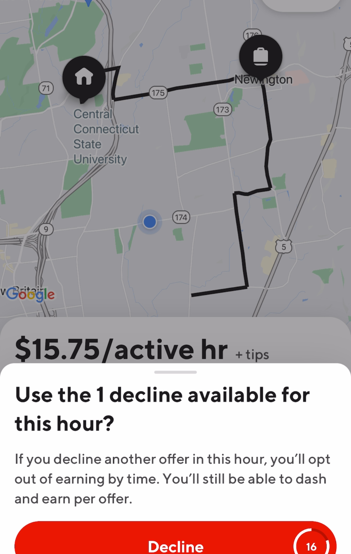 DoorDash earn per hour decline DoorDash earn per hour decline